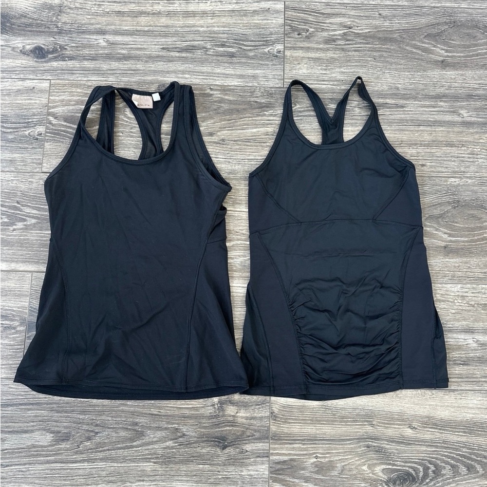 Athleta Women's Black Racerback Tank Top Bundle